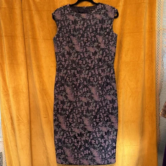 Brooks Brothers Floral Jacquard Pencil Dress Resortwear 2020 Collection EUC 10 - Picture 3 of 4